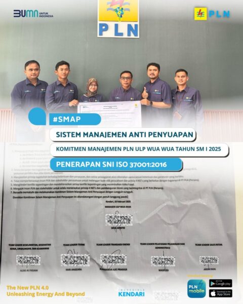 Komitmen PT PLN ULP Wua-wua dalam Mewujudkan Tata Kelola Perusahaan yang Bersih dan Berintegritas