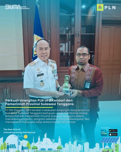Perkuat Sinergitas, PLN UP3 Kendari dan Pemprov Sulawesi Tenggara