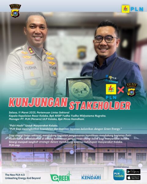PLN ULP Kolaka Laksanakan Silaturahmi Bersama Polres Kolaka, Perkuat Sinergi dan Keamanan Listrik