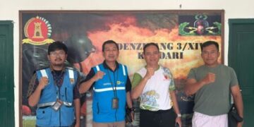 PLN ULP Benu-benua Lakukan Koordinasi dan Silahturahmi Kelistrikan ke Kantor Denzibang 3/XIV Kota Kendari