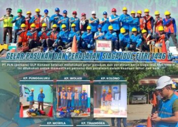 Jelang Idul Fitri 1446 H, PLN ULP Konawe Selatan Gelar Apel Siaga Pastikan Pasokan Listrik Tetap Aman dan Terkendali