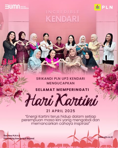 Srikandi PLN UP3 Kendari Ucapkan Selamat Memperingati Hari Kartini 21 April 2025