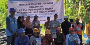 PLN Sukses Lakukan Pengoperasian Jaringan Listrik Pedesaan di Desa Jabal Kubis Kecamatan Kodeoho Kabupaten Kolaka Utara