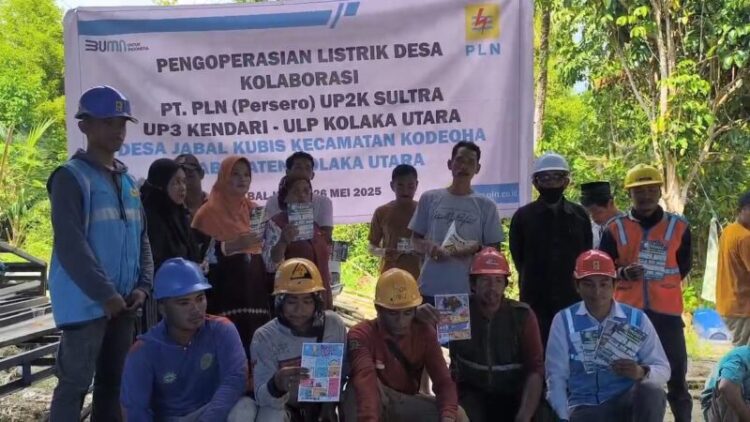 PLN Sukses Lakukan Pengoperasian Jaringan Listrik Pedesaan di Desa Jabal Kubis Kecamatan Kodeoho Kabupaten Kolaka Utara