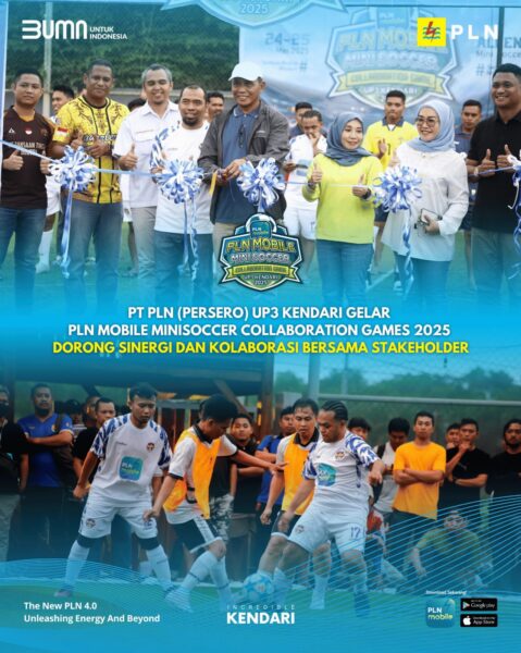PLN UP3 Kendari Sukses Gelar PLN Mobile Minisoccer Collaboration Games 2025, Dorong Sinergi & Kolaborasi Bersama Stakeholder