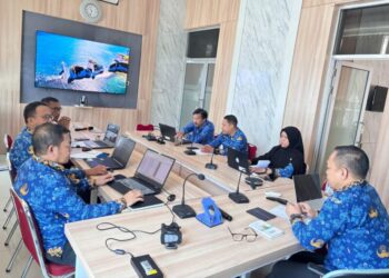 Dalam Rangka Rakerda Tahun 2025, Kantor Pertanahan Mubar Gelar Rapat Pembahasan Penyusunan Laporan Kinerja Semester I