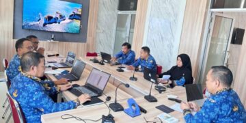 Dalam Rangka Rakerda Tahun 2025, Kantor Pertanahan Mubar Gelar Rapat Pembahasan Penyusunan Laporan Kinerja Semester I
