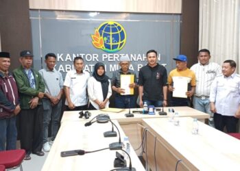 Komitmen Dalam Mewujudkan Kepastian Hukum Pertanahan, BPN Mubar : Gelar Penandatanganan Akta Perdamaian