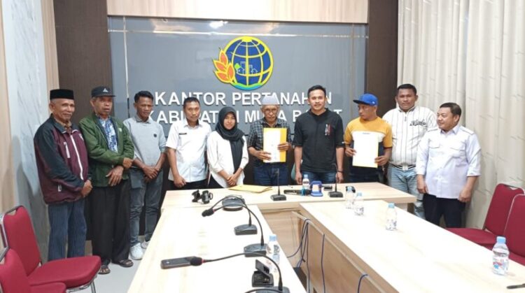 Komitmen Dalam Mewujudkan Kepastian Hukum Pertanahan, BPN Mubar : Gelar Penandatanganan Akta Perdamaian