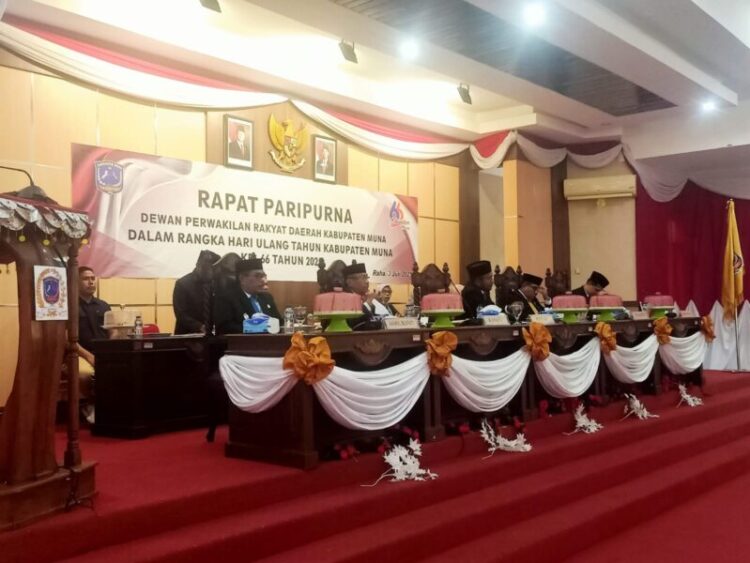Rapat Paripurna HUT ke-66 Kabupaten Muna, DPRD dan Pemda Teguhkan Komitmen Pembangunan Berkelanjutan