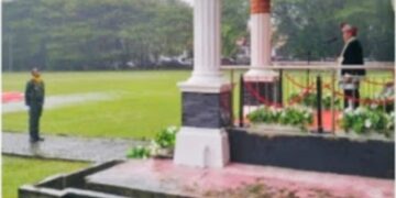 Meski Diguyur Hujan, Upacara HUT ke-66 Kabupaten Muna Tetap Penuh Semangat
