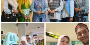 Ketua Tim Penggerak PKK Kabupaten Muna Tiba di Kota Balikpapan dalam Acara Hari Kesatuan Gerak PKK ke – 53 dan HUT ke – 45 Dekranas