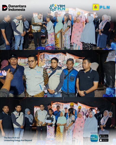 PLN UP3 Kendari ULP Kolaka Salurkan Bantuan Kepada Korban Kebakaran di Jalan Sunu, Kel. Dawi Dawi Kec. Pomaala