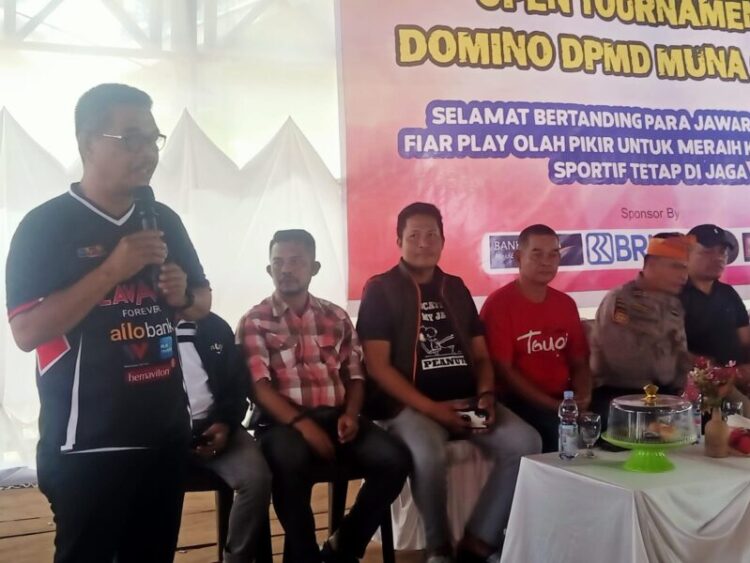 Antusias Peserta Warnai Kejuaraan Domino CUP II DPMD Muna
