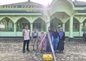 Kantor Pertanahan Mubar Gelar Kegiatan Pengukuran Tanah Wakaf Di Desa Mekar Jaya