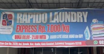 Hebat Laundry Rapido, Super Bersih, Wangi dan Rapi