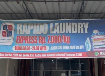Hebat Laundry Rapido, Super Bersih, Wangi dan Rapi