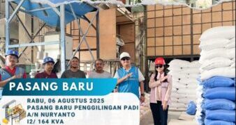 PLN ULP Unaaha Lakukan Energize Pasang Baru Penggilingan Padi 164.000 VA