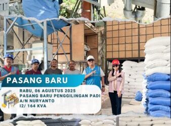 PLN ULP Unaaha Lakukan Energize Pasang Baru Penggilingan Padi 164.000 VA