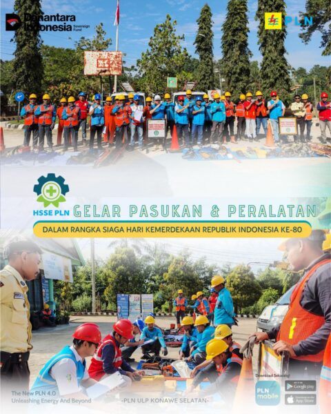 PLN ULP Konawe Selatan Gelar Apel Siaga, Pastikan Pasokan Kelistrikan Tetap Lancar dan Aman Selama HUT Kemerdekaan RI ke-80