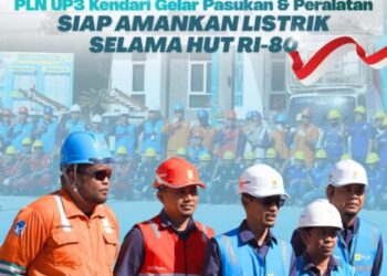 Sambut HUT Kemerdekaan RI ke-80, PLN UP3 Gelar Apel Pasukan dan Peralatan
