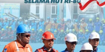 Sambut HUT Kemerdekaan RI ke-80, PLN UP3 Gelar Apel Pasukan dan Peralatan