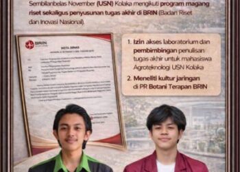 Mahasiswa Agroteknologi USN Kolaka Magang dan Lanjutkan Tugas Akhir di BRIN