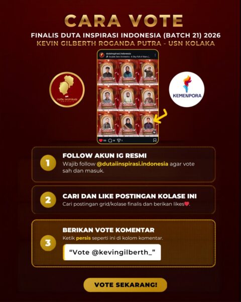 Kevin Gilberth Wakili USN Kolaka sebagai Finalis Duta Inspirasi Indonesia 2026