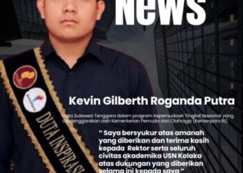 Banggakan Sultra! Mahasiswa USN Kolaka Kevin Gilberth Resmi Jadi Duta Inspirasi Indonesia