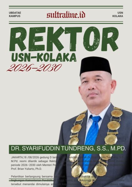 USN Kolaka Resmi Punya Rektor Baru: Syarifuddin Tundreng Dilantik untuk Periode 2026–2030
