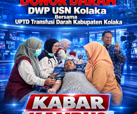 Aksi Nyata ! DPW USN Kolaka Bersama  UPTD TRANSFUSI  DARAH  Kabupaten Kolaka Gelar Donor Darah.